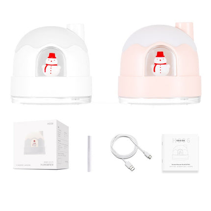 Snowman Humidifier Night Light USB Mute Cute Desktop Air Mini Atomizer Air Humidifier