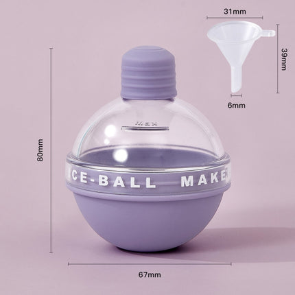 2PCS Home Whiskey Bulb Ice Ball Ice Cube Silicone Mold With Funnel, With Funnel+Sky Blue, With Funnel+Lavender Purple, With Funnel+Cherry Blossom Pink, With Funnel+Banana Yellow - DealBuddy