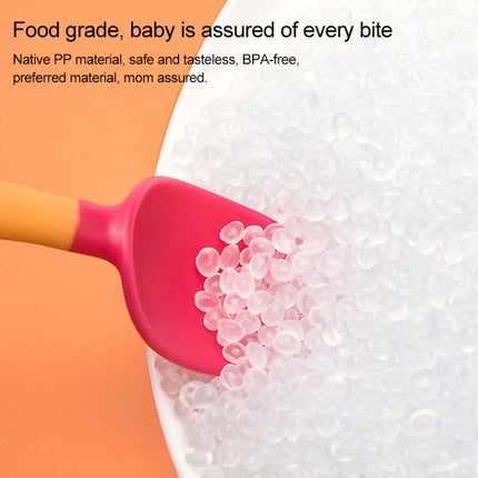 Baby Learning To Eat Bending Training Elbow Twisting Spoon Fork