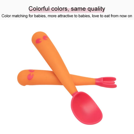 Baby Learning To Eat Bending Training Elbow Twisting Spoon Fork