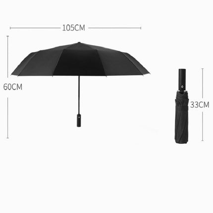 Extra Large Reinforced 12 Bone Automatic Double Folding Rain And Sunny Dual-use Umbrella Personality And Creativity - DealBuddy