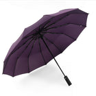 Extra Large Reinforced 12 Bone Automatic Double Folding Rain And Sunny Dual-use Umbrella Personality And Creativity - DealBuddy