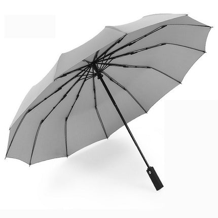 Extra Large Reinforced 12 Bone Automatic Double Folding Rain And Sunny Dual-use Umbrella Personality And Creativity - DealBuddy