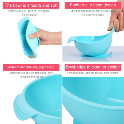 Food Grade Silicone Anti-fall Anti-slip Baby Food Supplement Bowl Suction Cup Bowl
