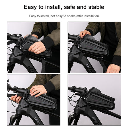 WHEEL UP Hard Shell Bicycle Bag Front Beam Bag Mountain Bike mobile Phone Touch Screen Tube Bag Riding Equipment