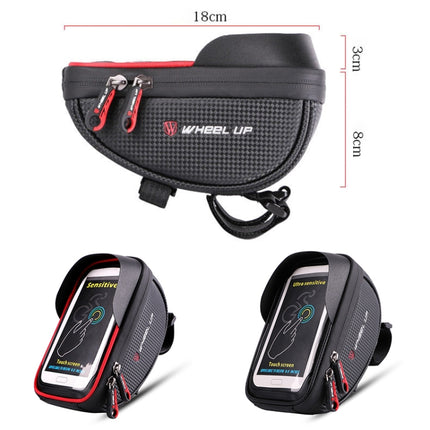 WHEEL UP Anti-splashing Touch Screen Bicycle Mobile Phone Bag Mountain Bike Front Beam Bag Riding Handlebar Bag