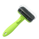 Pet Hair Removal Comb Automatic Hair Removal Brush Dog Hair Grooming Comb Cleaning Supplies, Green - DealBuddy