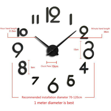 Creative DIY Acrylic Clock Home Digital Wall Clock