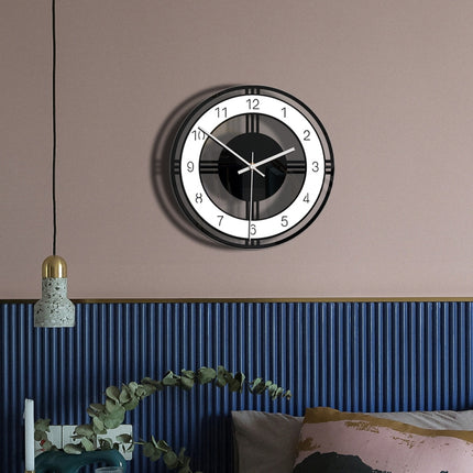 Home Decoration Round Creative Wall Clock Living Room Bedroom Transparent Acrylic Retro Clock