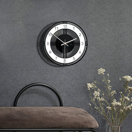 Home Decoration Round Creative Wall Clock Living Room Bedroom Transparent Acrylic Retro Clock