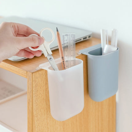 Sticky Pen Holder Desktop Can Hang Pen Case Office Stationery Storage And Sorting Box Random Colour