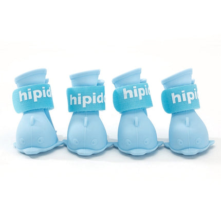 4 PCS/Set  Cartoon Dog Shoes Pet Silicone Waterproof Rain Boots, S, M, L - DealBuddy