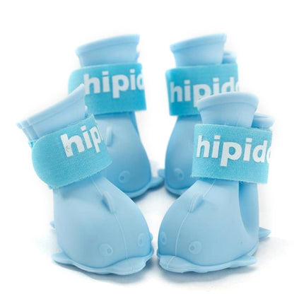 4 PCS/Set  Cartoon Dog Shoes Pet Silicone Waterproof Rain Boots, S, M, L - DealBuddy