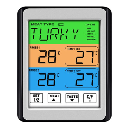 CH-212 Dual Probe Color Screen Smart Alarm Grill Kitchen Thermometer - DealBuddy