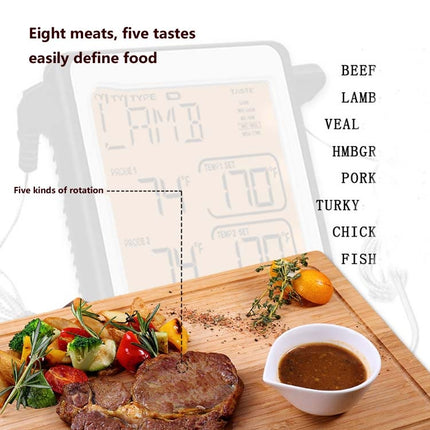 CH-212 Dual Probe Color Screen Smart Alarm Grill Kitchen Thermometer - DealBuddy