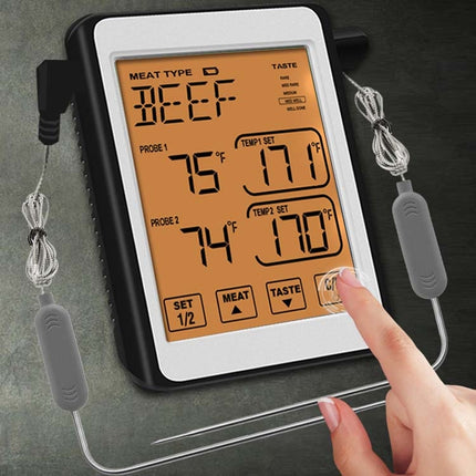 CH-212 Dual Probe Color Screen Smart Alarm Grill Kitchen Thermometer - DealBuddy