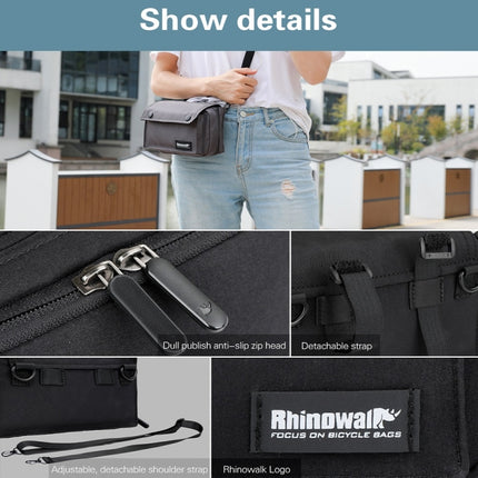 Rhinowalk X2012 Riding Multifunctional Vehicle Front Bag Bike Handlebar Bag Hand Storage Bag, Gray, Black - DealBuddy