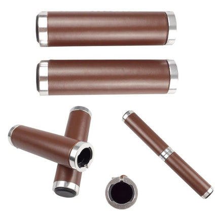 Retro Bicycle Leather Grip Cover Mountain Bike Comfortable Cowhide Grip Cover