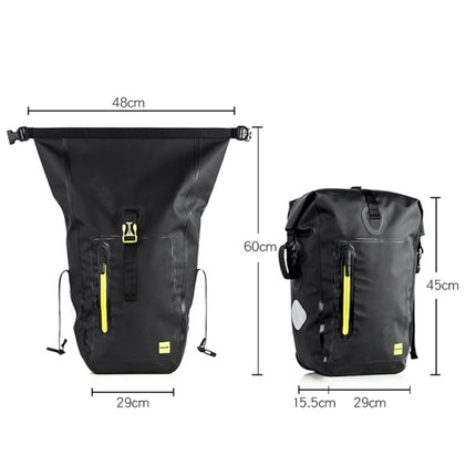 Rhinowalk Bicycle Backpack Full Waterproof Shelf Bag 25L Unilateral Frame Bag Long-distance Travel Bicycle Bag
