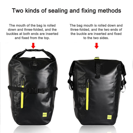 Rhinowalk Bicycle Backpack Full Waterproof Shelf Bag 25L Unilateral Frame Bag Long-distance Travel Bicycle Bag