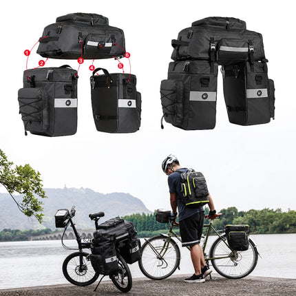 Rhinowalk Three-in-one Multifunctional Bicycle Rear Shelf Pannier Waterproof Long-distance Equipment