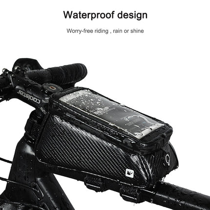 Rhinowalk Bicycle Front Tube Bag Waterproof Mobile Phone Touch Screen Multi-function Bicycle Handlebar Bag