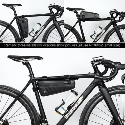 Rhinowalk Bicycle Front Beam Triangle Bag TPU Waterproof Mountain Road Bike Long-distance Riding Saddle Bag