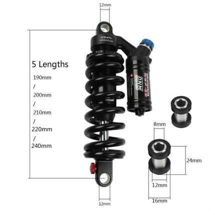 DNM RCP2S Mountain Bike Oil Spring Rear Shock Absorber Soft Tail Frame Rear Bladder, 200mm, 210mm, 220mm - DealBuddy