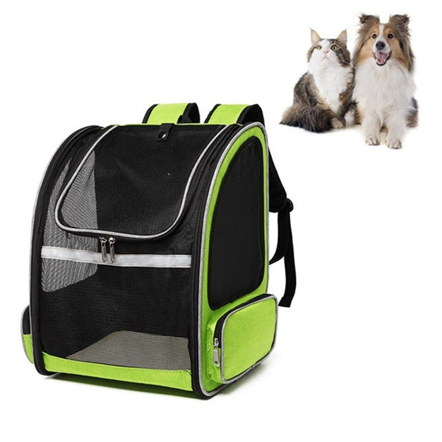 Full Net Breathable Pet Backpack For Easy Going Out Pet Backpack, Green, Black, Orange, Gray - DealBuddy