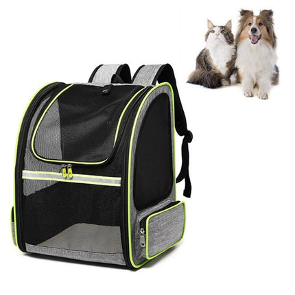 Full Net Breathable Pet Backpack For Easy Going Out Pet Backpack, Green, Black, Orange, Gray - DealBuddy