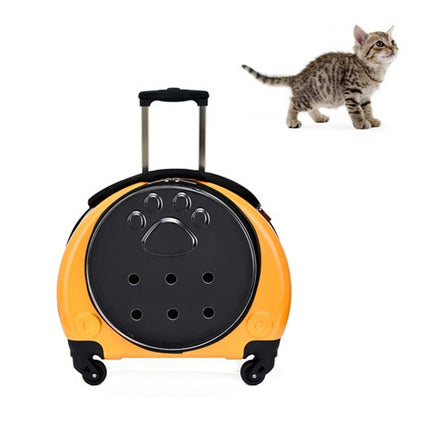 Pet Trolley Case Got Out Portable Pet Bag, Yellow, Golden, Silver, Rose Gold, Bright Yellow - DealBuddy