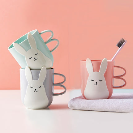 Creative Cute Mouthwash Cup Household Brushing Cup Plastic Children Cup with Handle