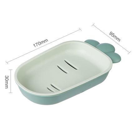 3 PCS Creative Cute Drain Double-layer Household Toilet Soap Box with Lid Soap Holder