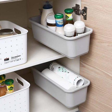 Wall-mounted Drawer Type Kitchen Spice Rack Perforation-free Household Cabinets & Kitchenware Storage Rack