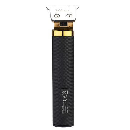 VGR Retro Oil Hair Electric Hair Clipper Push White Carved Small Hair Clipper Professional USB Electric Hair Clipper For Hair Salon