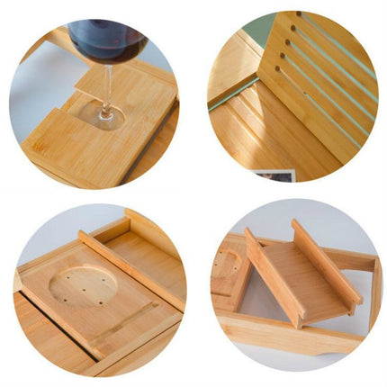 Multifunctional Telescopic Shelf Toilet Bath Tablet Phone Holder Bathroom Bathtub Holder Rack - DealBuddy