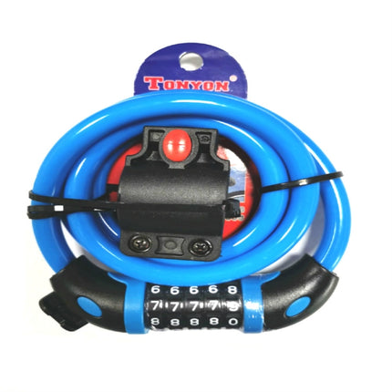 TONYON TY566 Bicycle Lock Five-digit Code Lock Mountain Bike Bar Wire Lock Single Rim Lock