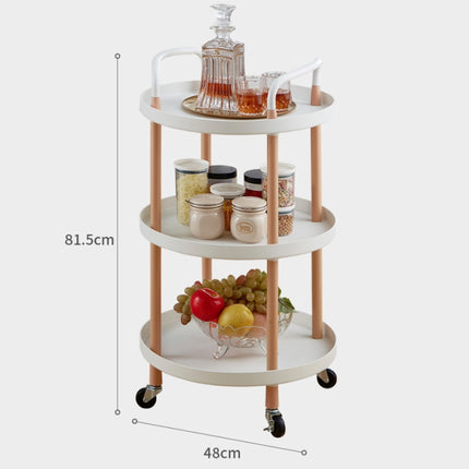 Luxury Movable Trolley Simple Kitchen Living Room Storage Tea Set Rack, Three Layers, Two Layers - DealBuddy