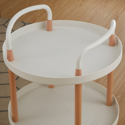 Luxury Movable Trolley Simple Kitchen Living Room Storage Tea Set Rack, Three Layers, Two Layers - DealBuddy