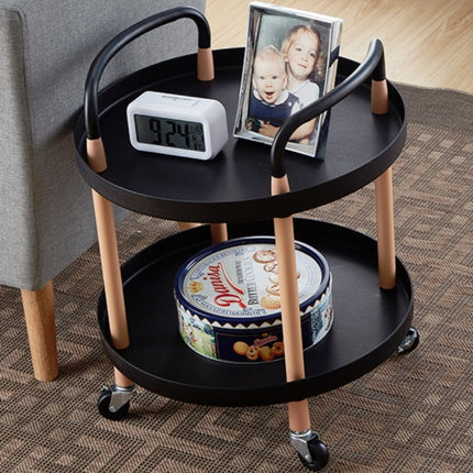 Luxury Movable Trolley Simple Kitchen Living Room Storage Tea Set Rack, Three Layers, Two Layers - DealBuddy