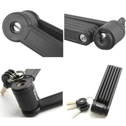 Tonyon Universal Anti-hydraulic Scissors Bicycle Lock Four-section Folding Mountain Bike Lock