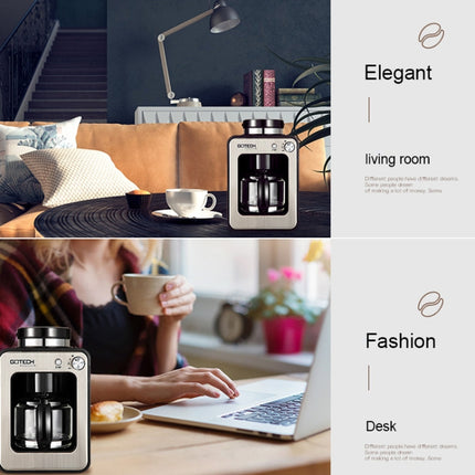 GOTECH Household Small Coffee Machine Automatic Grinding Integrated Commercial Freshly Ground Drip Coffee Pot