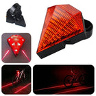 Bicycle Diamond Laser Tail Light Warning Light USB Rechargeable Tail Light