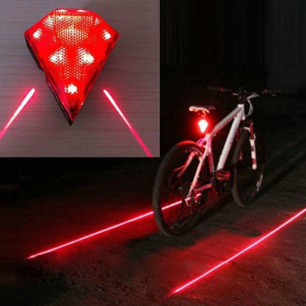 Bicycle Diamond Laser Tail Light Warning Light USB Rechargeable Tail Light