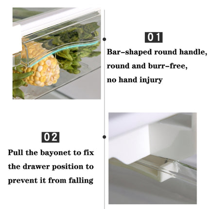 Refrigerator Storage Box Drawer Type Square Household Multifunctional Food Preservation Box