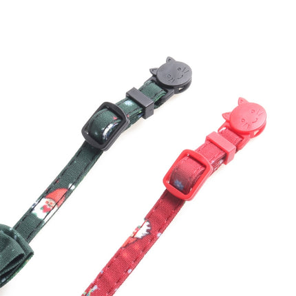 Christmas Snowman & Tree Pattern Pet Collar with Bells, With Bow, Without Bow - DealBuddy