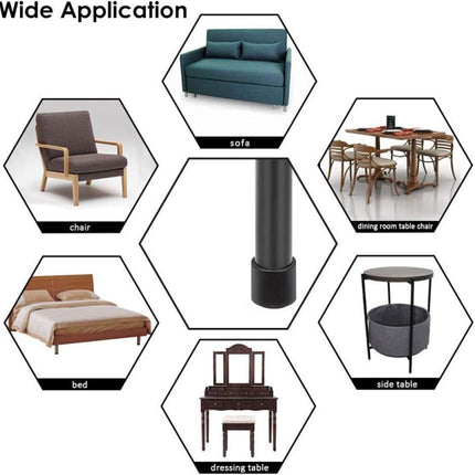 100 PCS Plastic Chair Feet Protectors Black Anti-skid Furniture Legs Table Base Cap Floor Protector Cover