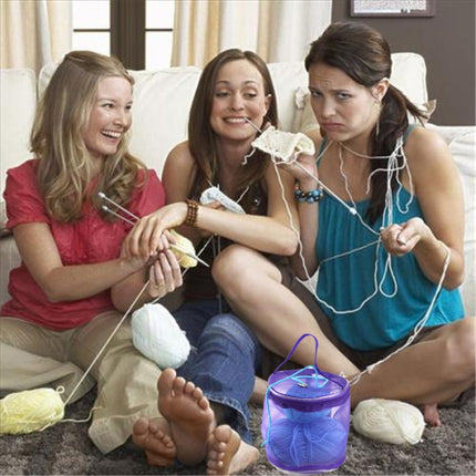 Mesh Bag DIY Hand Weaving Tools Yarn Storage Knitting Bag Organizer Hollow Yarn Bag