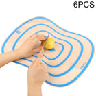 6 PCS Kitchen Chopping Blocks Flexible Transparent PP Cutting Boards
