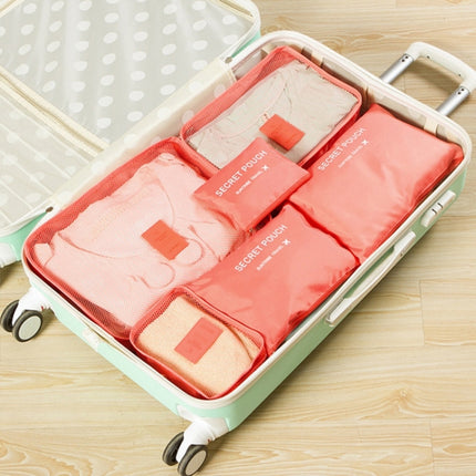 6 PCS/Set Travel Bag ClothesLuggage Organizer High Capacity Mesh Packing Cubes